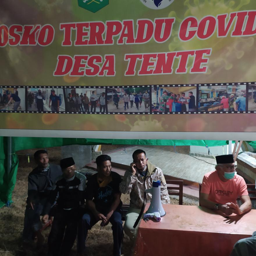 KUNJUNGAN WAKIL BUPATI BIMA KE POSKO PELAYANAN TERPADU COVID-19 DESA TENTE